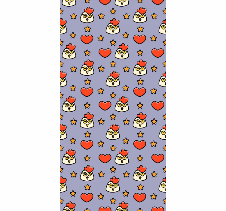 Tenda a rullo animali motivo a forma di pollo stellato - TenStickers