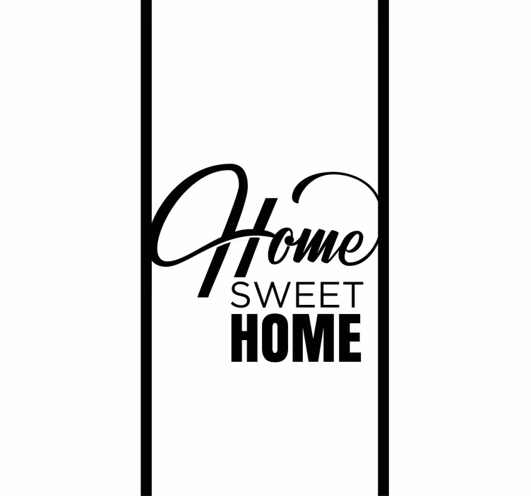 Tenda a rullo frasi casa dolce in bianco e nero - TenStickers