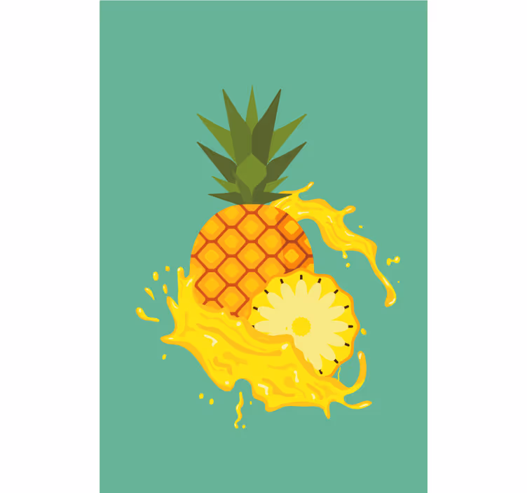 Tende a rullo frutta e verdura schizzo di ananas - TenStickers