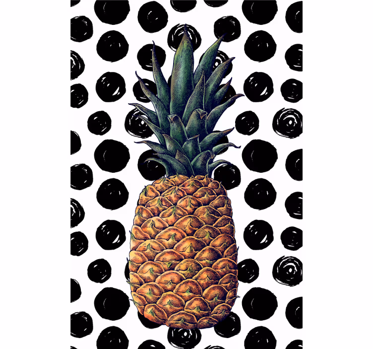 Tende a rullo frutta e verdura ananas con puntini - TenStickers