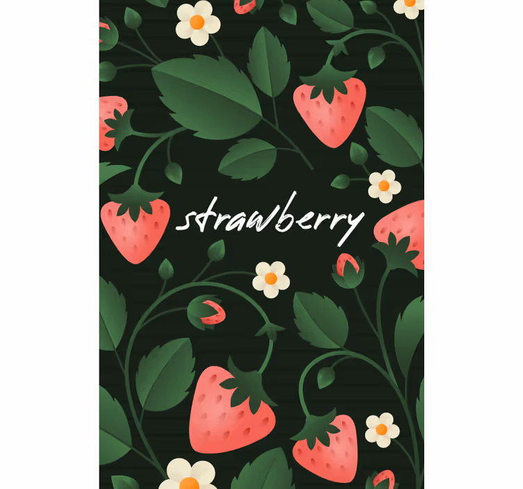 Tende a rullo frutta e verdura motivo floreale fragola - TenStickers