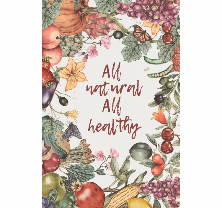 Tenda a rullo cucina tutto naturale e sano - TenStickers