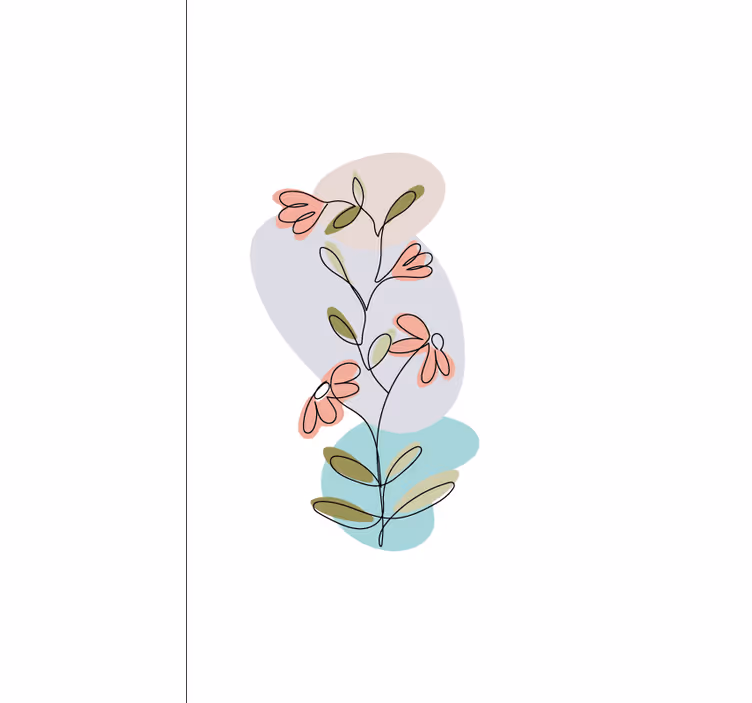 Tenda a rullo fiori e piante graziosi steli floreali - TenStickers