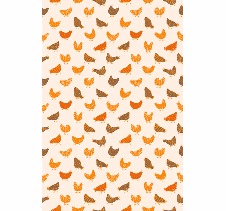 Tenda a rullo cucina più animali motivo con uccelli arancioni - TenStickers