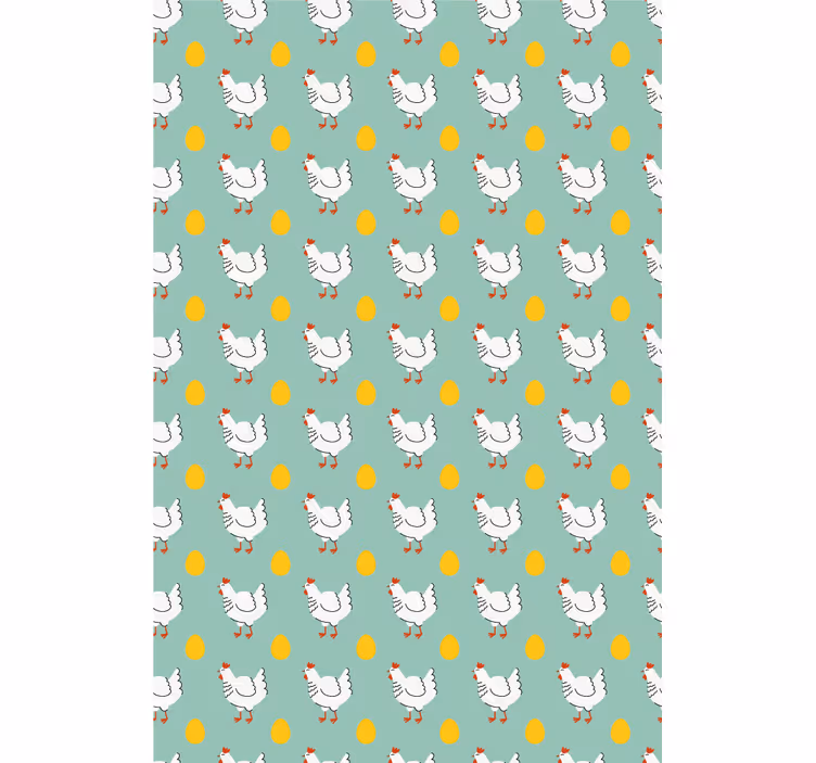 Tenda a rullo animali pollame e uova - TenStickers