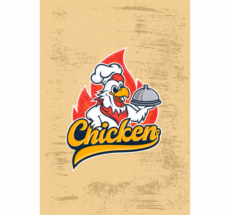 Tenda a rullo cucina porzione di pollo dello chef - TenStickers