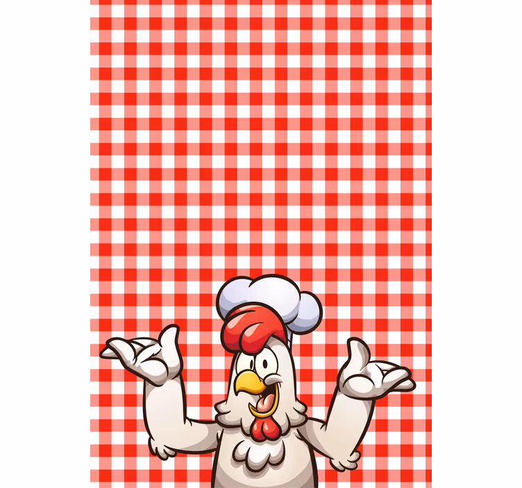 Tenda a rullo animali personaggio chef gallo - TenStickers