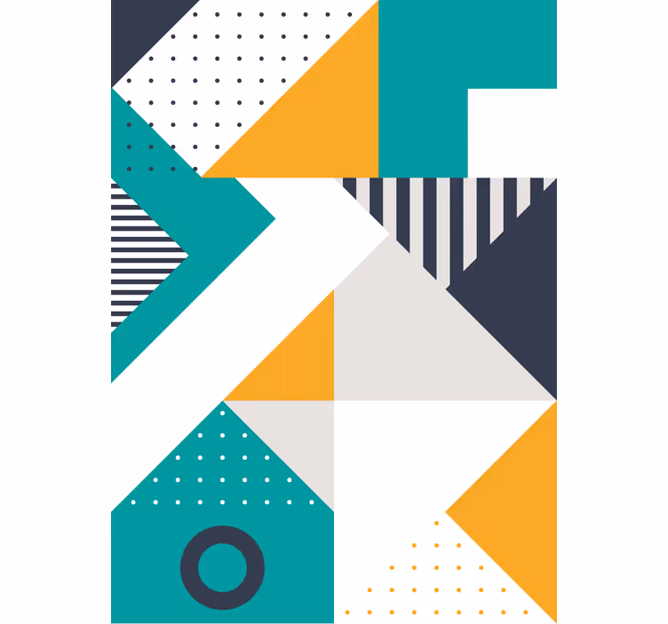 Tenda a rullo moderna mix di motivi geometrici - TenStickers