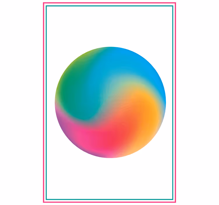 Tenda a rullo originale sfera colorata astratta - TenStickers