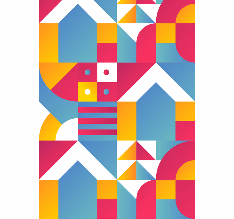 Tenda a rullo moderna motivi urbani geometrici - TenStickers