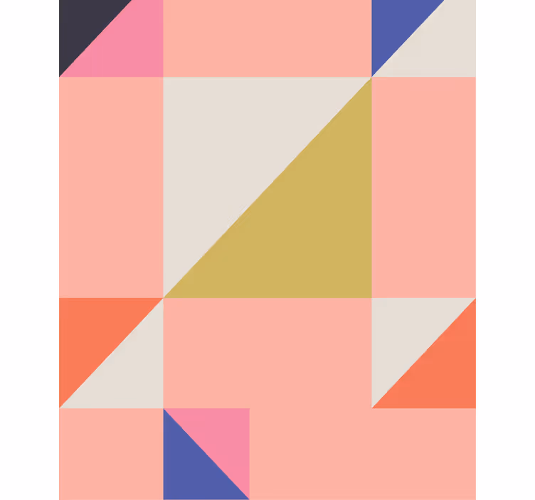 Tenda a rullo rustica blocchi di colore geometrici - TenStickers