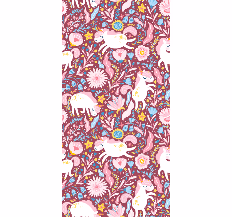 Tenda a rullo originale motivi colorati di unicorno - TenStickers