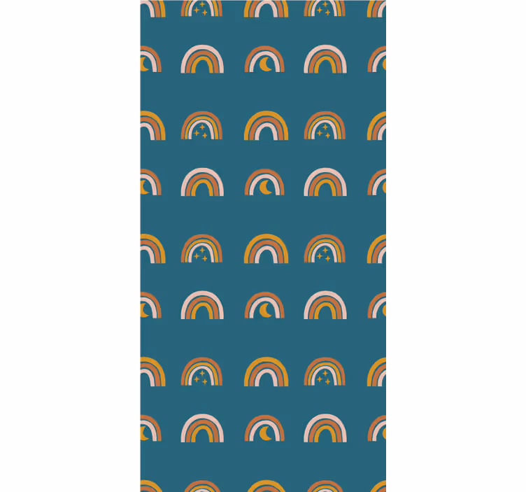 Tenda a rullo cameretta arcobaleni e stelle - TenStickers