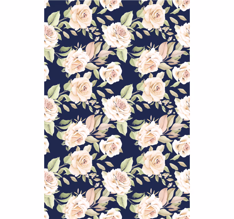 Tenda a rullo fiori e piante motivo floreale a rosa - TenStickers