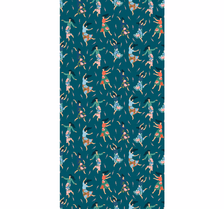 Tenda a rullo originale modello di donne danzanti - TenStickers