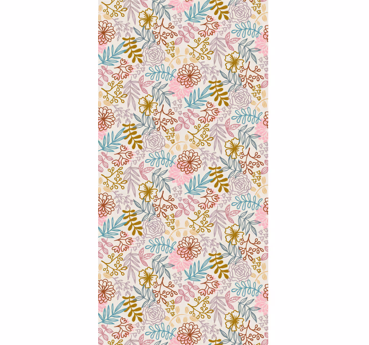 Tenda a rullo fiori e piante modello di fiore - TenStickers