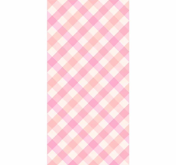 Tende a rullo motivi motivo a scacchi rosa - TenStickers