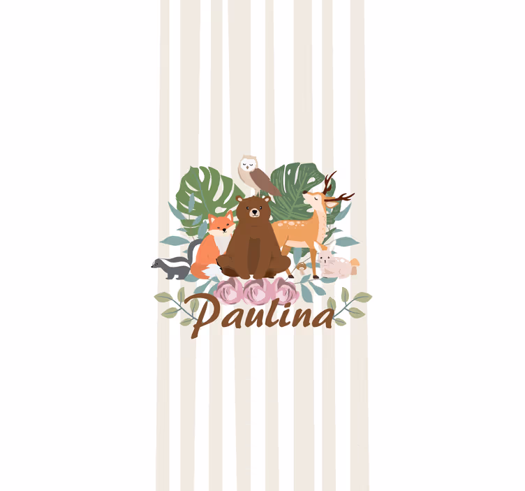 Tenda a rullo animali collezione animali della foresta - TenStickers