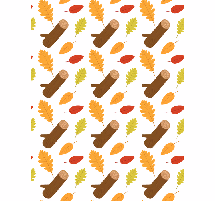 Tenda a rullo fiori e piante motivo di foglie autunnali - TenStickers