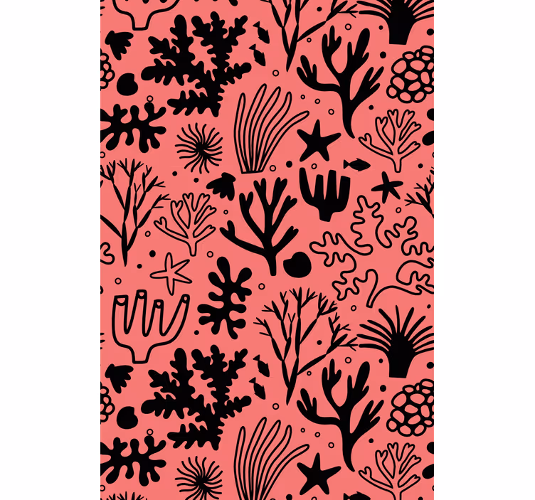 Tenda a rullo fiori e piante modello di barriera corallina - TenStickers