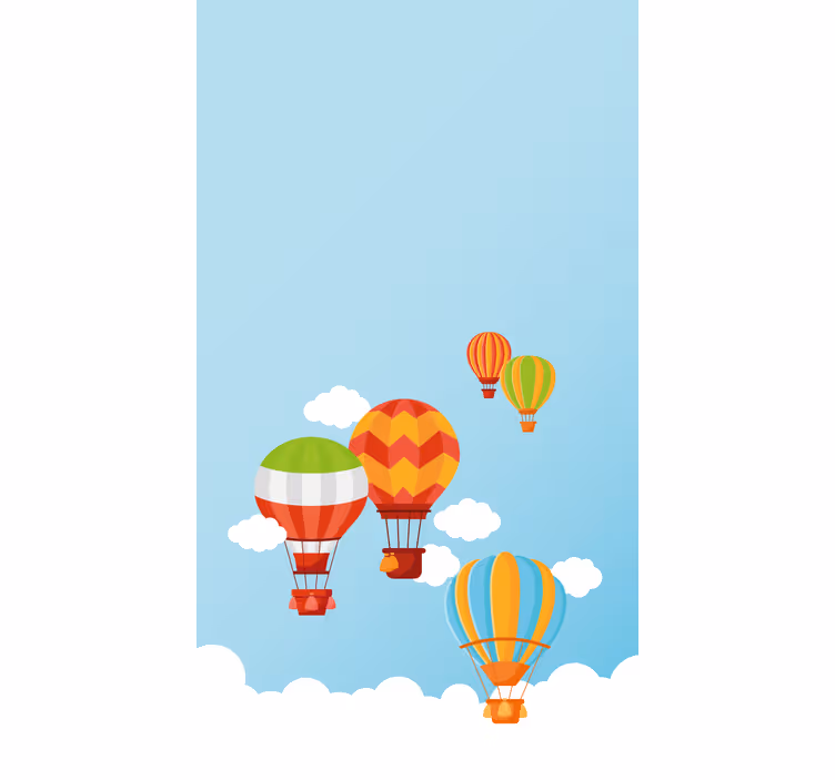 Tenda a rullo cameretta mongolfiere colorate - TenStickers