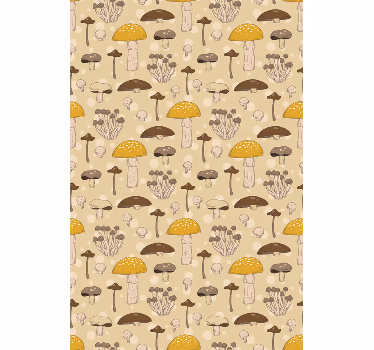 Tenda a rullo fiori e piante modello di giardino di funghi - TenStickers