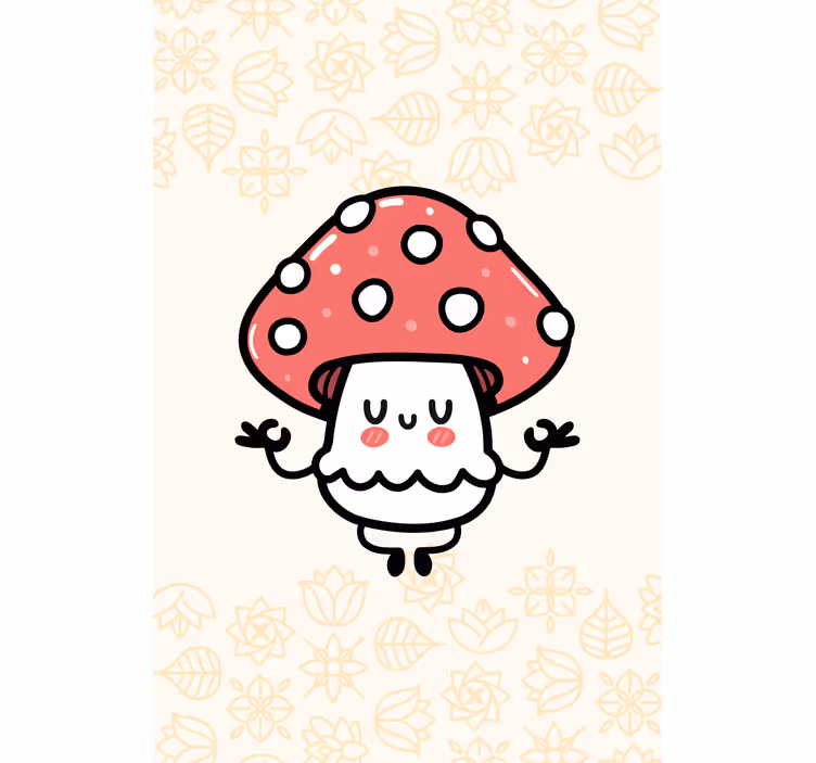 Tende a rullo Bambini Simpatico fungo felice - TenStickers