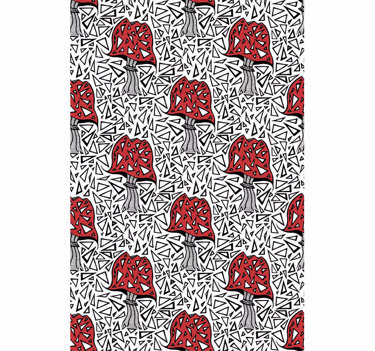 Tenda a rullo originale modello astratto di funghi - TenStickers