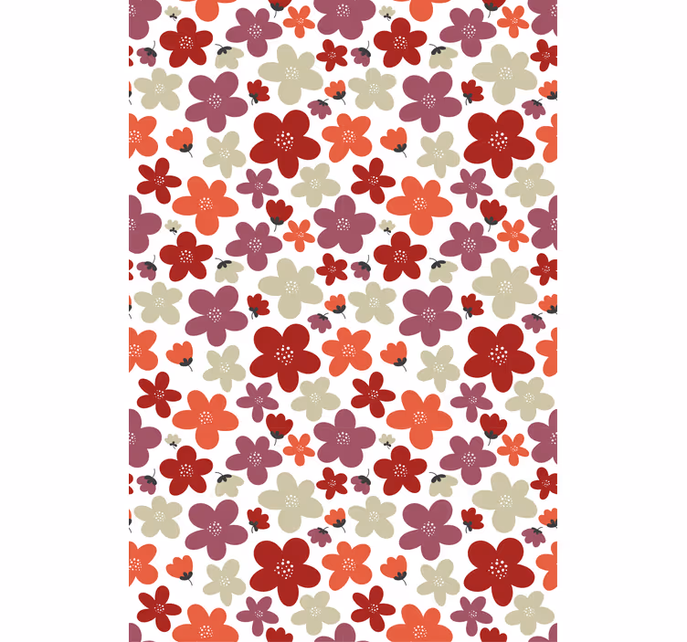Tenda a rullo fiori e piante motivo di stampa vibrante - TenStickers