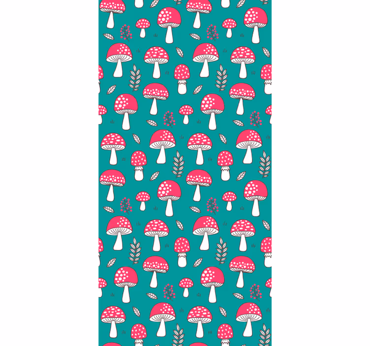 Tenda a rullo divertente motivo a fungo giocoso - TenStickers