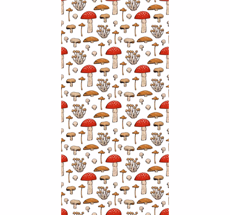 Tende a rullo frutta e verdura modello marrone fungo - TenStickers