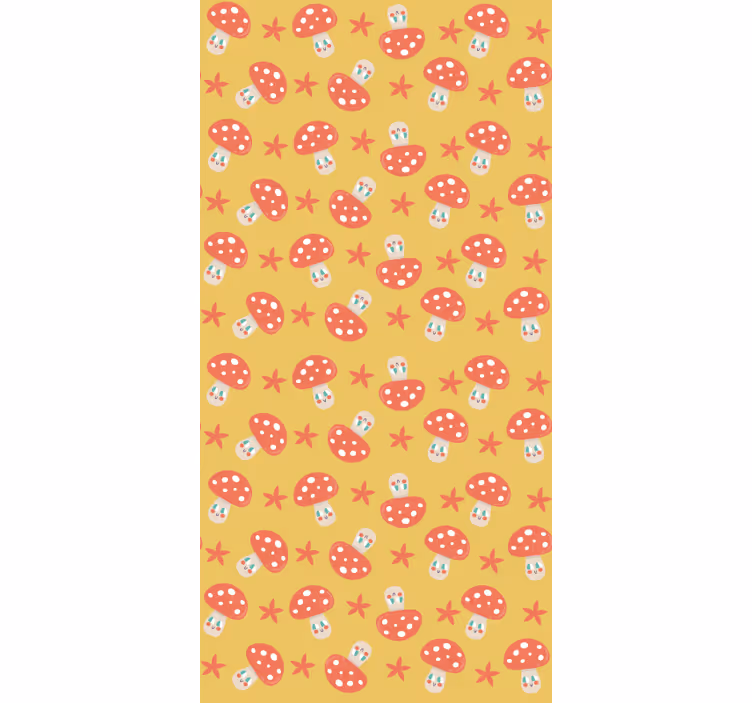 Tenda a rullo fantasie di funghi stravaganti - TenStickers