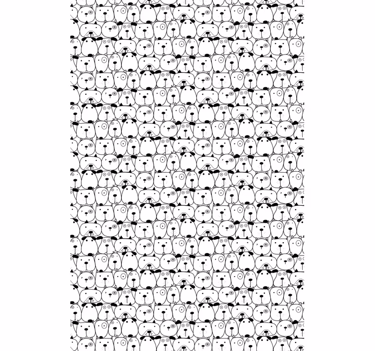 Tenda a rullo animali gatti e cani bianchi e neri - TenStickers