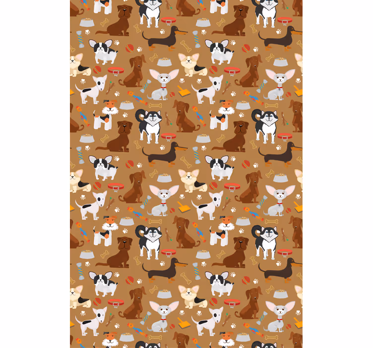 Tende a rullo Bambini Diversi modelli di cani carini - TenStickers
