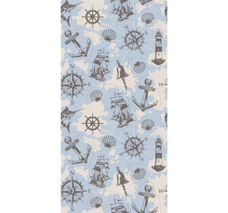 Tenda a rullo modello di avventura marittima - TenStickers