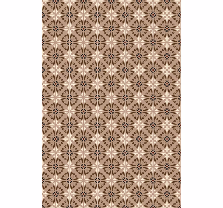 Tende a rullo motivi motivo geometrico marrone - TenStickers