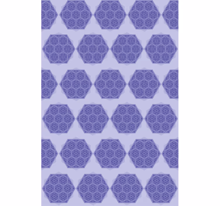 Tende a rullo motivi intricati esagoni viola - TenStickers