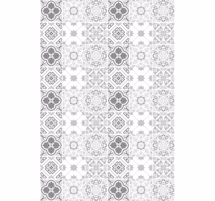 Tenda a rullo divertente piastrelle con motivo geometrico - TenStickers