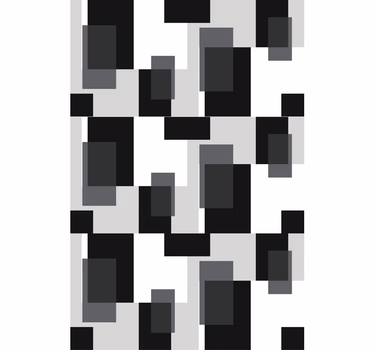 Tende a rullo moderne Blocchi di colore in bianco e nero - TenStickers