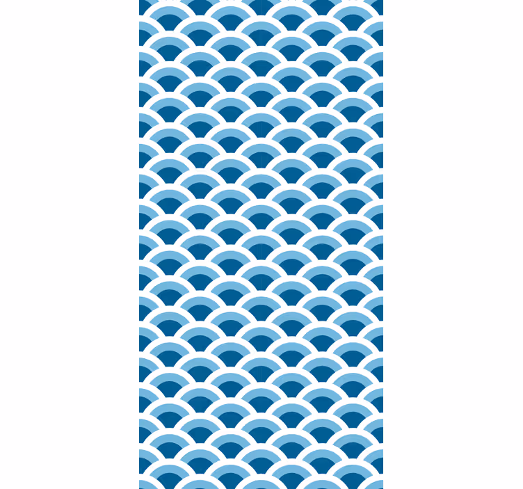 Tenda a rullo motivo onde blu - TenStickers