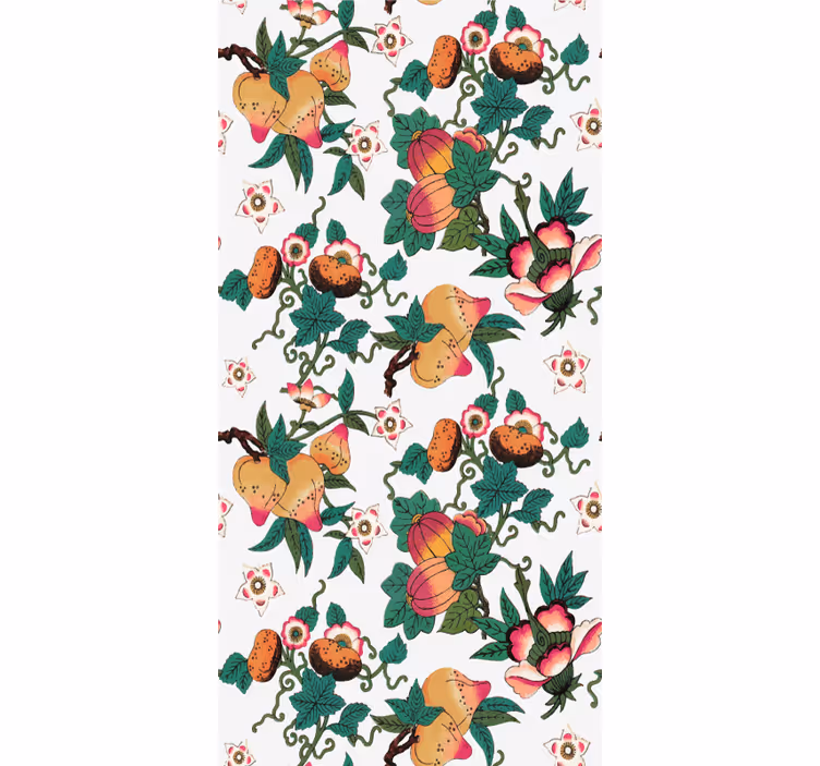 Tenda a rullo fiori e piante frutti e fiori rigogliosi - TenStickers