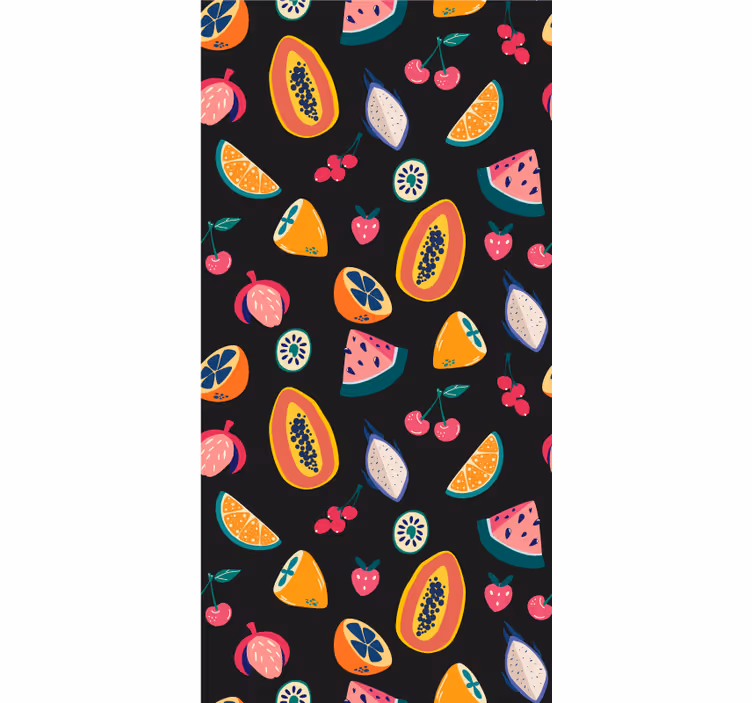 Tende a rullo frutta e verdura motivo tropicale colorato - TenStickers