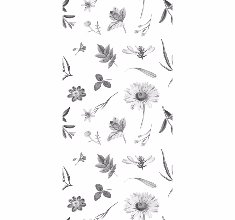 Tenda a rullo fiori e piante motivo del giardino botanico - TenStickers