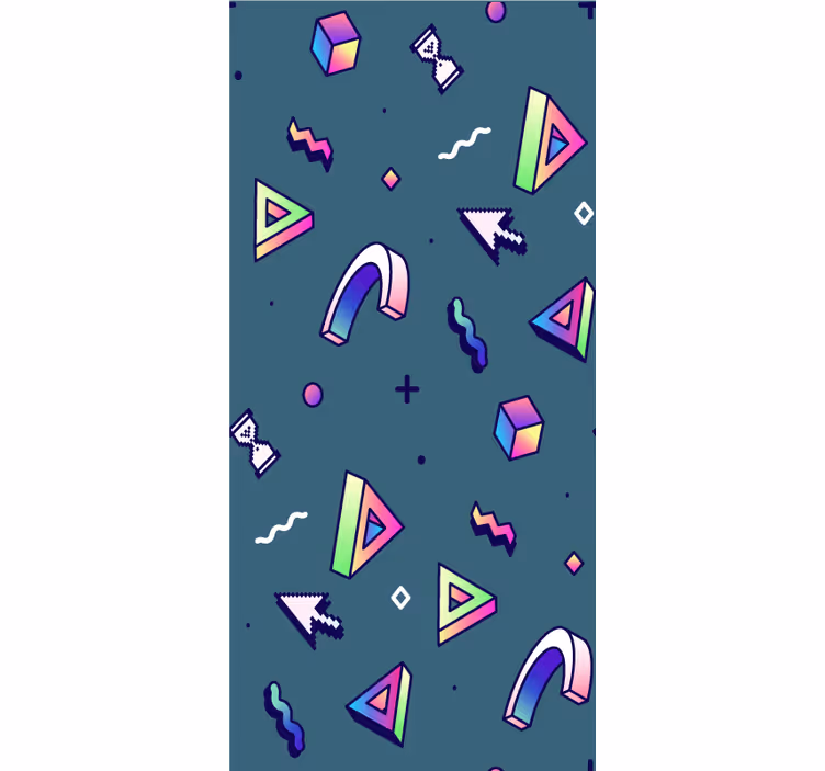 Tenda a rullo divertente forme geometriche giocose - TenStickers