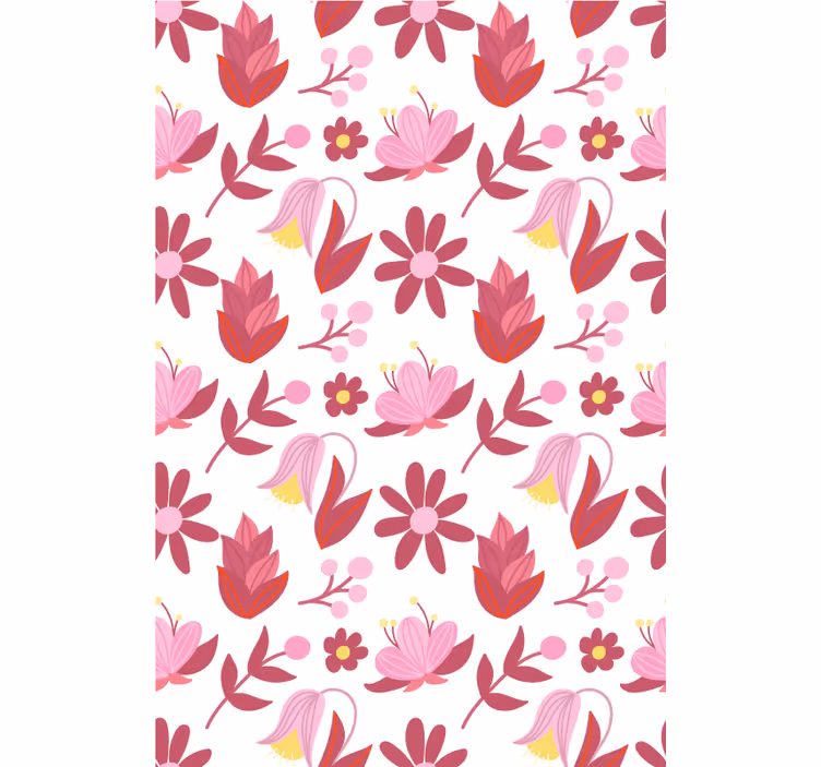 Tenda a rullo fiori e piante motivo floreale - TenStickers