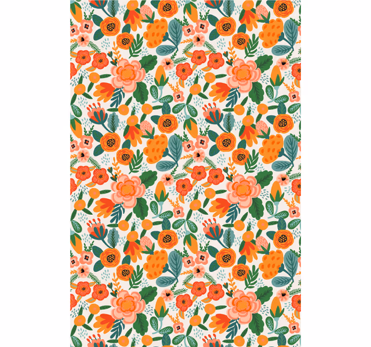 Tenda a rullo fiori e piante design floreale - TenStickers