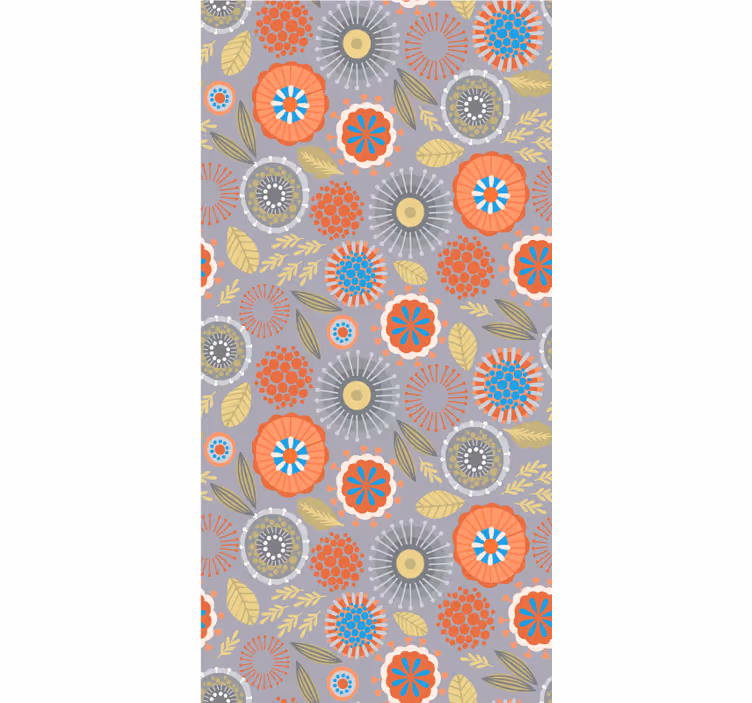 Tenda a rullo fiori e piante motivo floreale luminoso - TenStickers