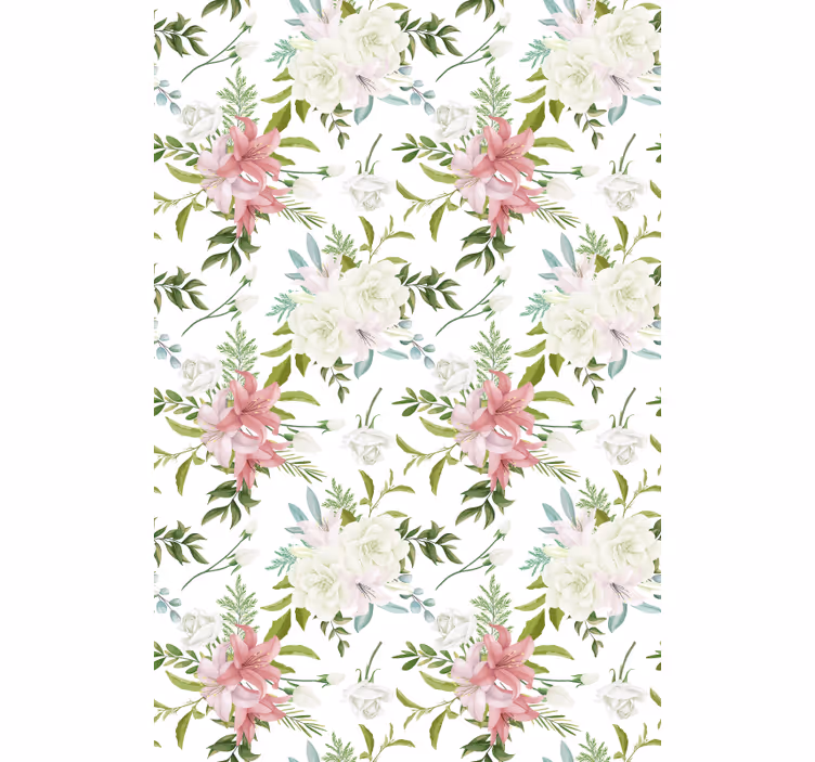Tenda a rullo elegante composizione floreale semplice - TenStickers