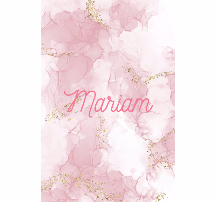 Tenda a rullo elegante marmo rosa con nome - TenStickers