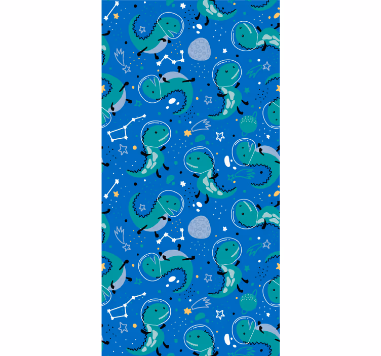 Tende a rullo Bambini Dinosauri divertenti con pianeti - TenStickers